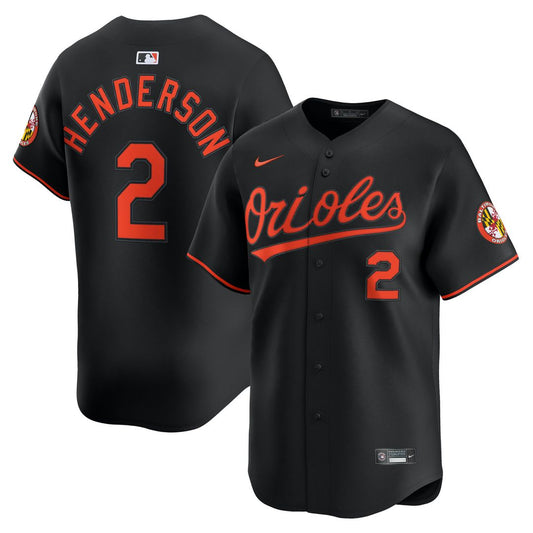 Gunnar Henderson Baltimore Orioles Nike Alternate Player Limited Jersey - Black
