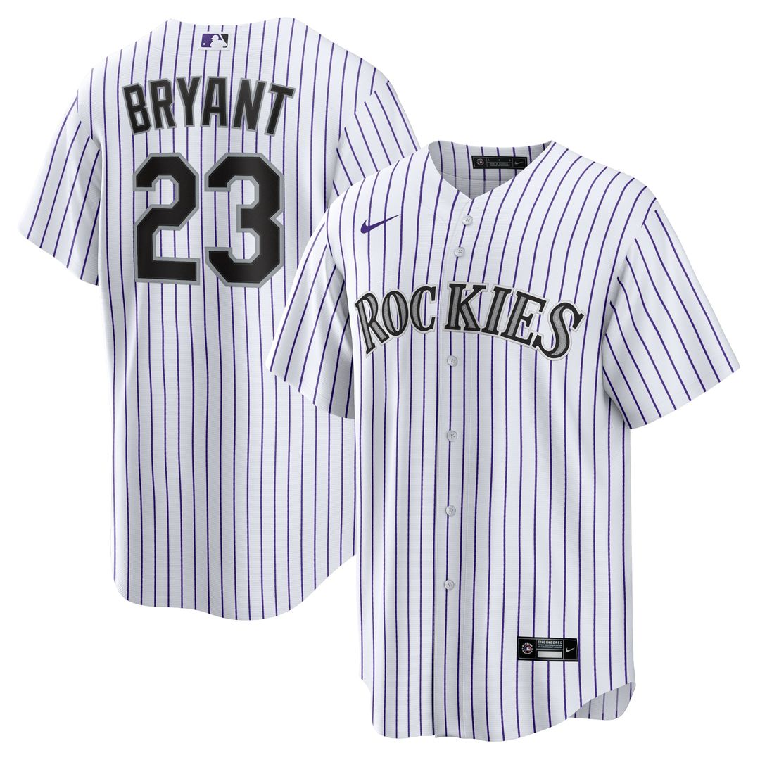 Kris Bryant Colorado Rockies Nike Player Replica Jersey - White/Purple