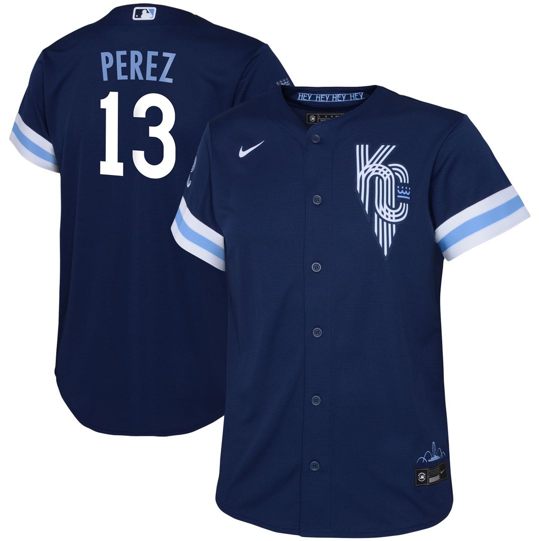 Salvador Perez Kansas City Royals Nike Toddler City Connect Player Replica Jersey - Navy