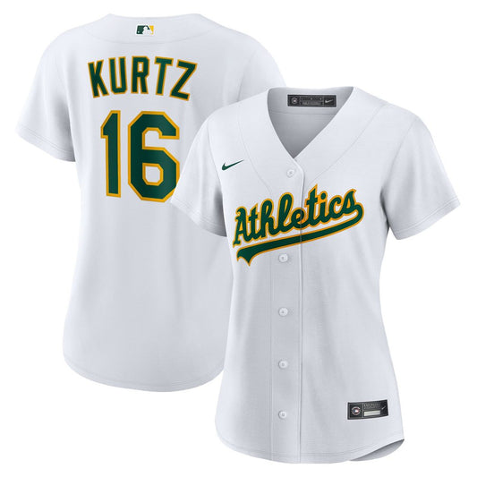 Nick Kurtz Athletics Nike Women's Home Player Replica Jersey - White
