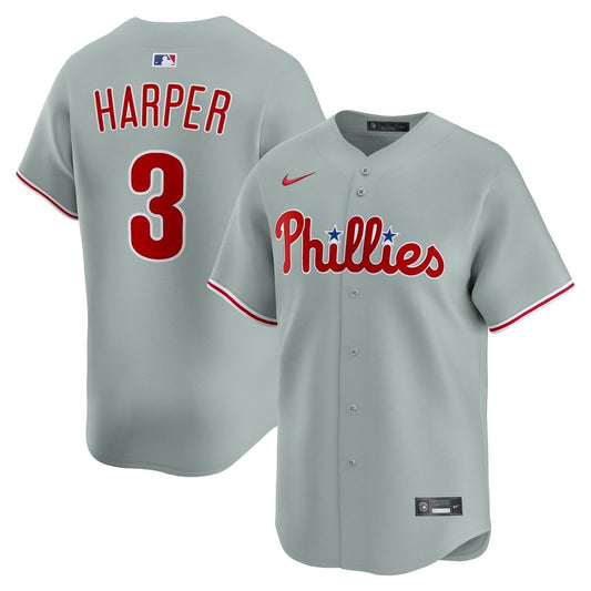 Bryce Harper Philadelphia Phillies Nike Road Player Limited Jersey - Gray