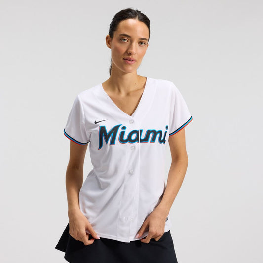 Miami Marlins Nike Women's Team Replica Jersey - White