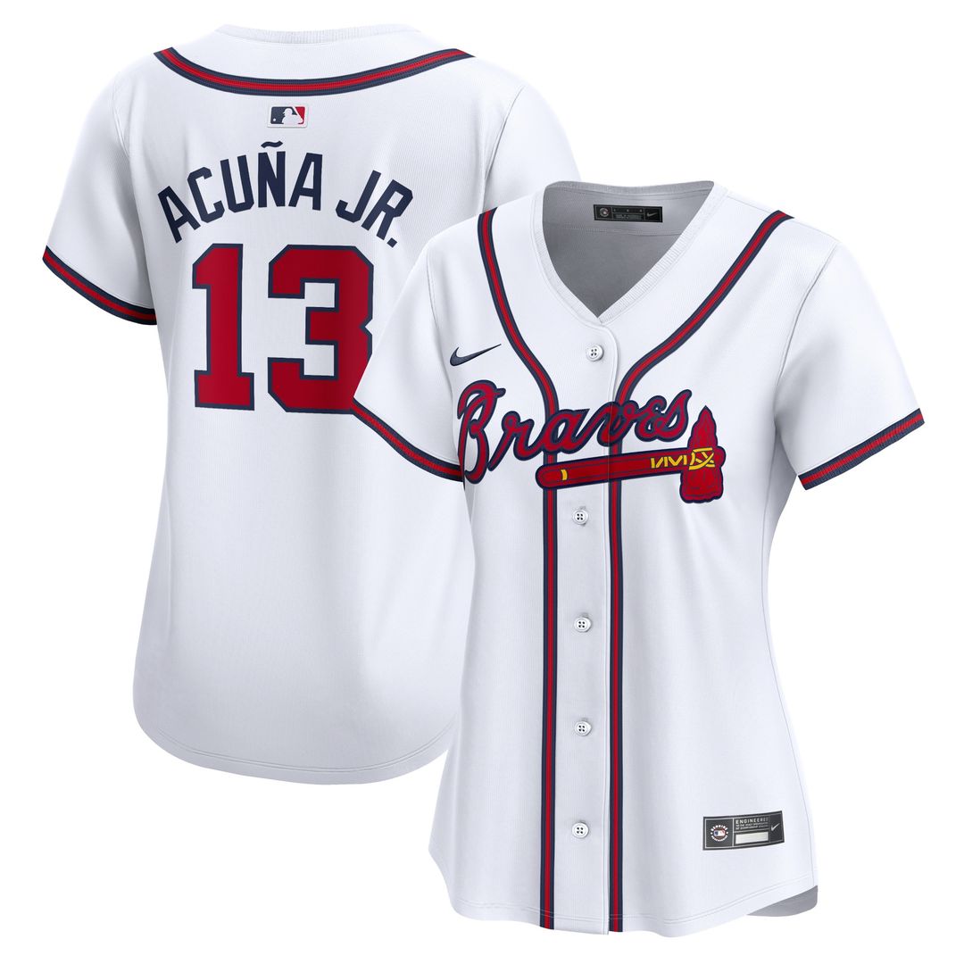 Ronald Acuna Atlanta Braves Nike Women's Home Player Limited Jersey - White