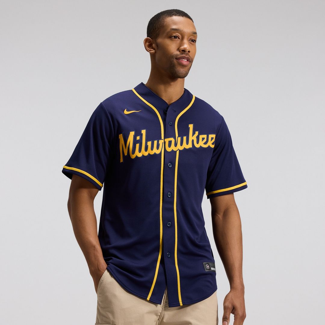 Milwaukee Brewers Nike Alternate Team Replica Jersey - Navy