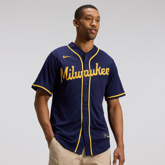 Milwaukee Brewers Nike Alternate Team Replica Jersey - Navy