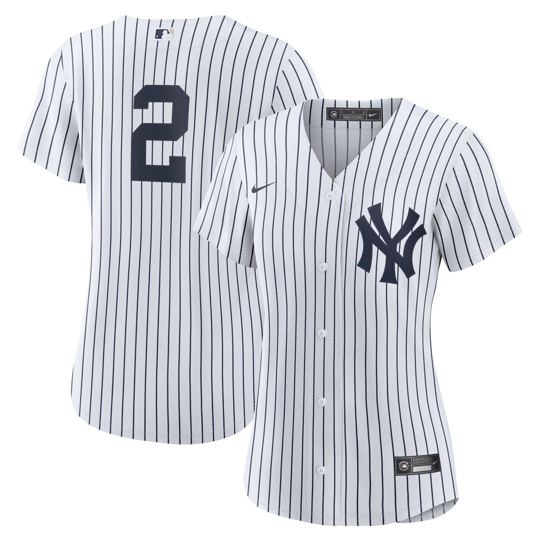 Derek Jeter New York Yankees Nike Women's Home Player Replica Jersey - White/Navy