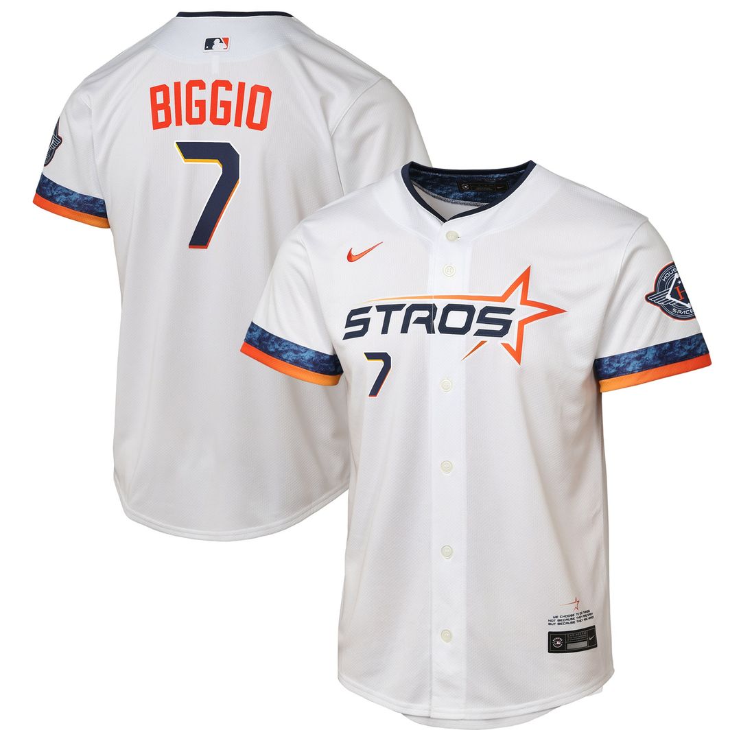 Craig Biggio Houston Astros Nike Youth 2025 City Connect Player Limited Jersey - White