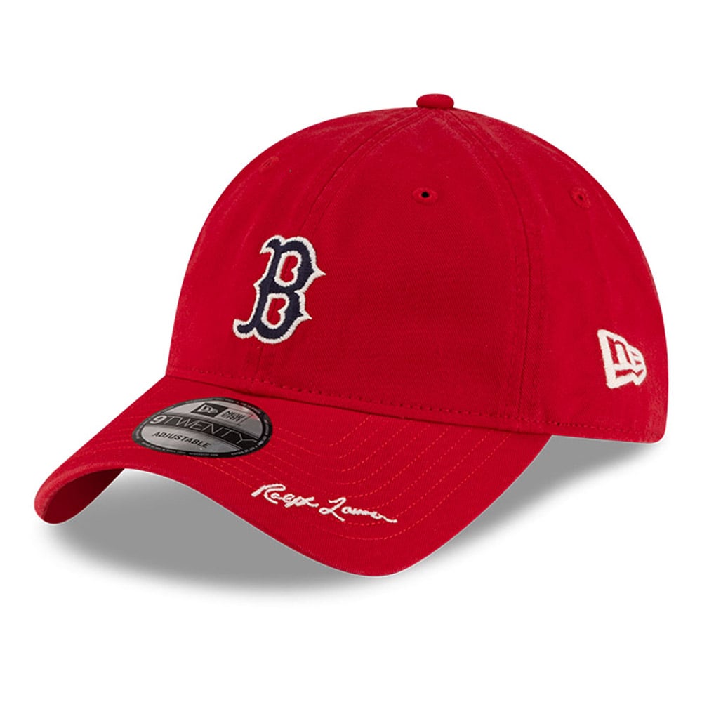 Men's Boston Red Sox New Era x Ralph Lauren Red 9TWENTY Adjustable Hat